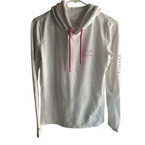 Vineyard Vine Lightweight Sun Hoodie  Performance‎ Fishing White size Small